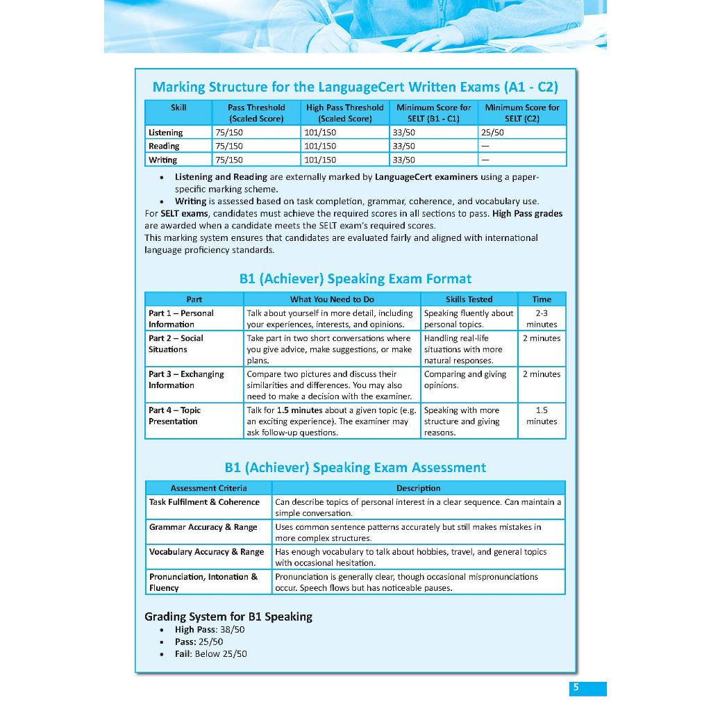 Succeed in LanguageCert B1 Achiever - 6 Pratice Tests
