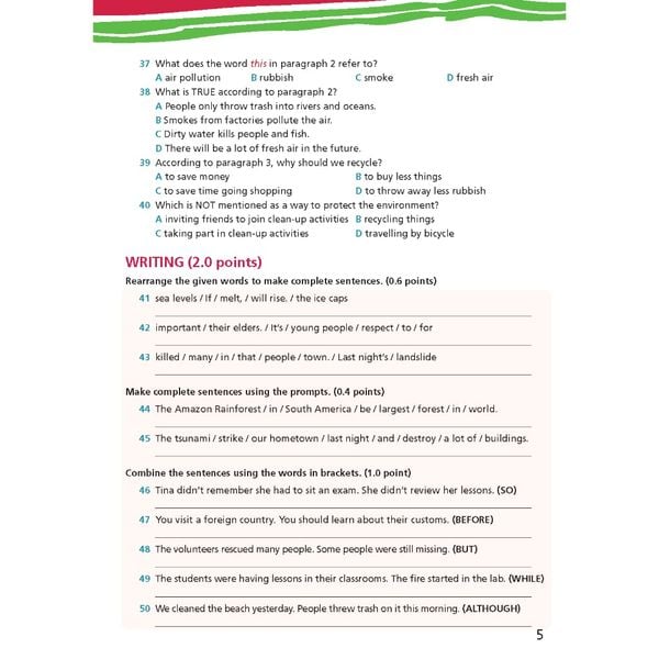 Bài tập Bổ trợ Tiếng Anh 9 Right On!