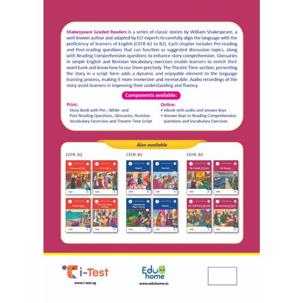 Combo truyện Shakespeare Graded Readers - CEFR B2