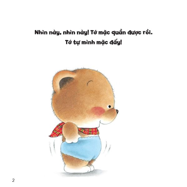 Bé mặc quần được rồi! - Tủ sách Ehon cho bé - Sách tranh Ehon Gấu con Kuma