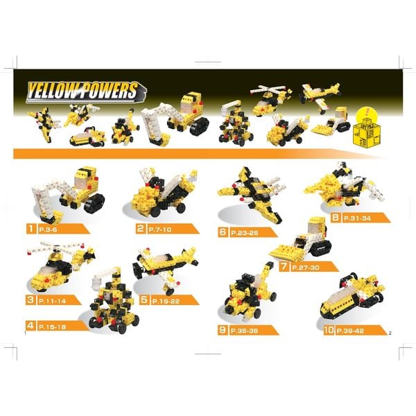 Bộ đồ chơi lắp ghép Artec 10 trong 1 - Màu Vàng