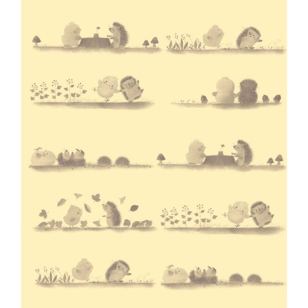 Gà con Piyo và bạn Nhím