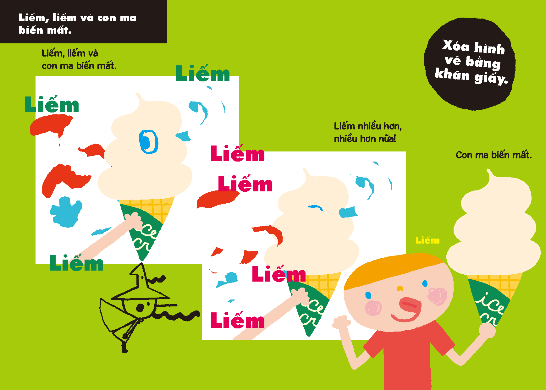 Vẽ, xóa, rồi lại vẽ - Phù thủy nhỏ - Những Người Bạn Ma - Tủ sách vui để học - Tủ sách Ehon cho bé