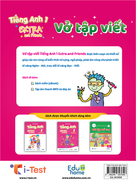Tiếng Anh 1 Extra and Friends - Vở tập viết