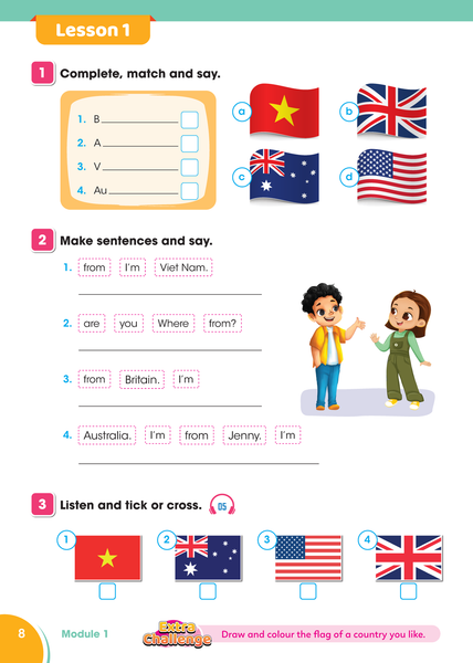Sách Bài Tập Bổ Trợ và Tăng Cường - Tiếng Anh 4