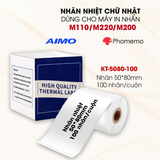  Nhãn in nhiệt hình chữ nhật đa năng 50 x 80mm, KT-5080-100 