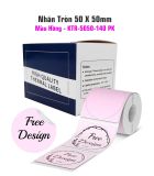  Nhãn tròn 50 x 50mm, màu hồng, KTR-5050-140PK 