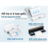 Máy In Di Động A4 M831 - In Giấy Nhiệt Dạng Cuộn, Tờ, A4 Liên Tục - Kết nối Bluetooth in trực tiếp từ iPhone - iPad, USB 