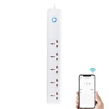  Ổ Cắm Wifi TUYA 5 Chấu, Điều Khiển Độc Lập, Hẹn Giờ Bật Tắt Từ Xa 