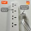  Ổ Cắm Wifi TUYA 5 Chấu, Điều Khiển Độc Lập, Hẹn Giờ Bật Tắt Từ Xa 