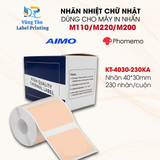  Nhãn in nhiệt đa năng 40 x 30mm, KT-4030-230KA 