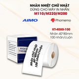  Nhãn in nhiệt đa năng 40 x 80mm, KT-4080-100 