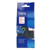  Nhãn in HZe-252 (TZe-252, TZ2-252), 24mm x 8m, Red on White 