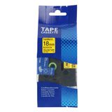  Nhãn in HZe-FX641 (TZe-FX641, TZ2-FX641), 18mm x 8m, Black on Yellow 