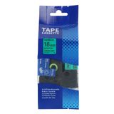  Nhãn in HZe-FX741 (TZe-FX741, TZ2-FX741), 18mm x 8m, Black on Green 