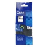  Nhãn in HZe-SE4 (TZe-SE4, TZ2-SE4), 18mm x 8m, Black on White, Nhãn an ninh 