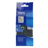  Nhãn in HZe-M941 (TZe-M941, TZ2-M941), 18mm x 8m, Black on Silver Matt 