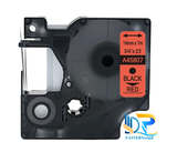  DM-A45807 D1 Tape A45807 19mm x 7m Black on Red 