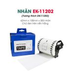  Giấy in nhãn EK-11202, 62mm x 100mm x 300 nhãn, tương thích DK-11202 