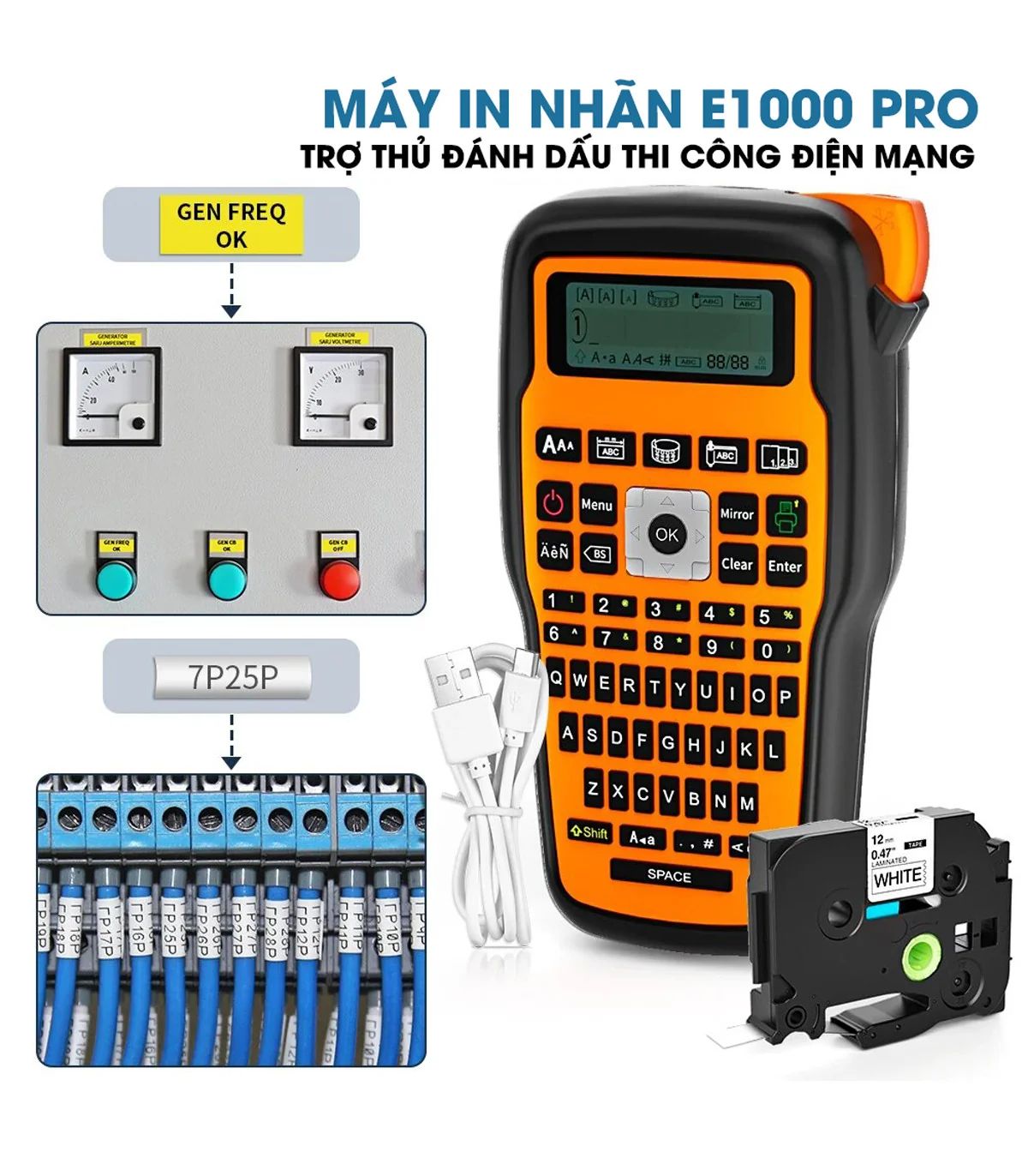  Máy in nhãn cầm tay E1000 PRO (VN) 