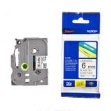  Brother TZe-211, khổ 6mm, dài 8m, Black on White, chống thấm nước 