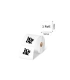  Nhãn tròn 50 x 50mm, màu trắng, KTR-5050-140 