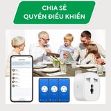  Ổ Cắm Điện Wifi 16A Tuya Thông Minh 2500W, Điều Khiển Từ Xa Qua App 