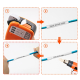  Ống co nhiệt màu trắng chữ đen 12mm x 1.52m, Black on White (DM-A18055) 