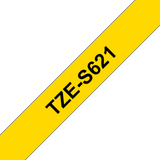  Brother TZe-S621, khổ 9mm, dài 8m, Black on Yellow, siêu dính, chống thấm nước 