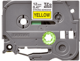  Brother TZe-S631, khổ 12mm, dài 8m, Black on Yellow, siêu dính, chống thấm nước 