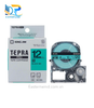  Tepra SC12G (Chữ đen nền xanh lá, khổ 12mm) 