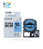  Tepra SC18B (Chữ đen nền xanh dương, khổ 18mm) 