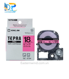  Tepra SC18P (Chữ đen nền hồng, khổ 18mm) 
