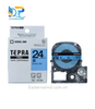  Tepra SC24B (Chữ đen nền xanh dương, khổ 24mm) 