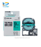  Tepra SC9G (Chữ đen nền xanh lá, khổ 9mm) 