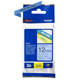  Brother TZe-531, khổ 12mm, dài 8m, Black on Blue, chống thấm nước 