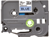  Brother TZe-541, khổ 18mm, dài 8m, Black on Blue, chống thấm nước 