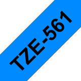  Brother TZe-561, khổ 36mm, dài 8m, Black on Blue, chống thấm nước 