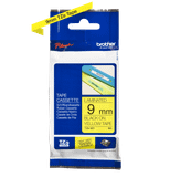  Brother TZe-621, khổ 9mm, dài 8m, Black on Yellow, không thấm nước 