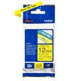  Brother TZe-631, khổ 12mm, dài 8m, Black on Yellow, chống thấm nước 