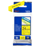  Brother TZe-651, khổ 24mm, dài 8m, Black on Yellow, chống thấm nước 