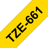  Brother TZe-661, khổ 36mm, dài 8m, Black on Yellow, chống thấm nước 