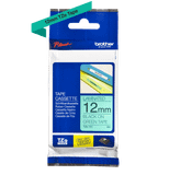  Brother TZe-731, khổ 12mm, dài 8m, Black on Green, chống thấm nước 