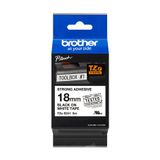  Brother TZe-S241, khổ 18mm, dài 8m, Black on White, siêu dính, chống thấm nước 