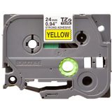  Brother TZe-S651, khổ 24mm, dài 8m, Black on Yellow, siêu dính, chống thấm nước 