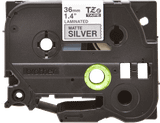  Brother TZe-M961, khổ 36mm, dài 8m, Black on Silver Matt, nhãn bạc, chống thấm nước 