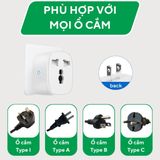  Ổ Cắm Điện Wifi 16A Tuya Thông Minh 2500W, Điều Khiển Từ Xa Qua App 