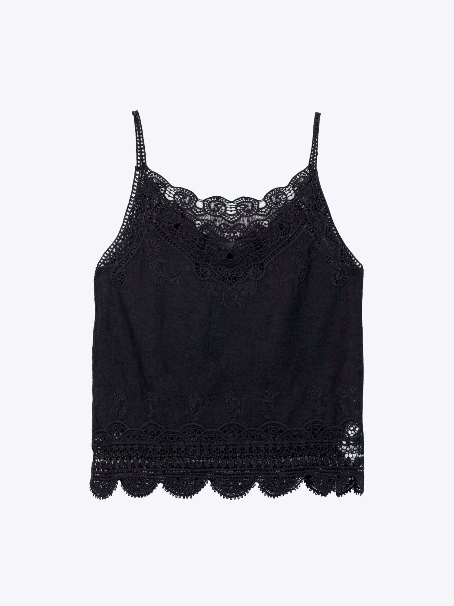 ÁO KIỂU NỮ HAI DÂY LINEN PHỐI REN