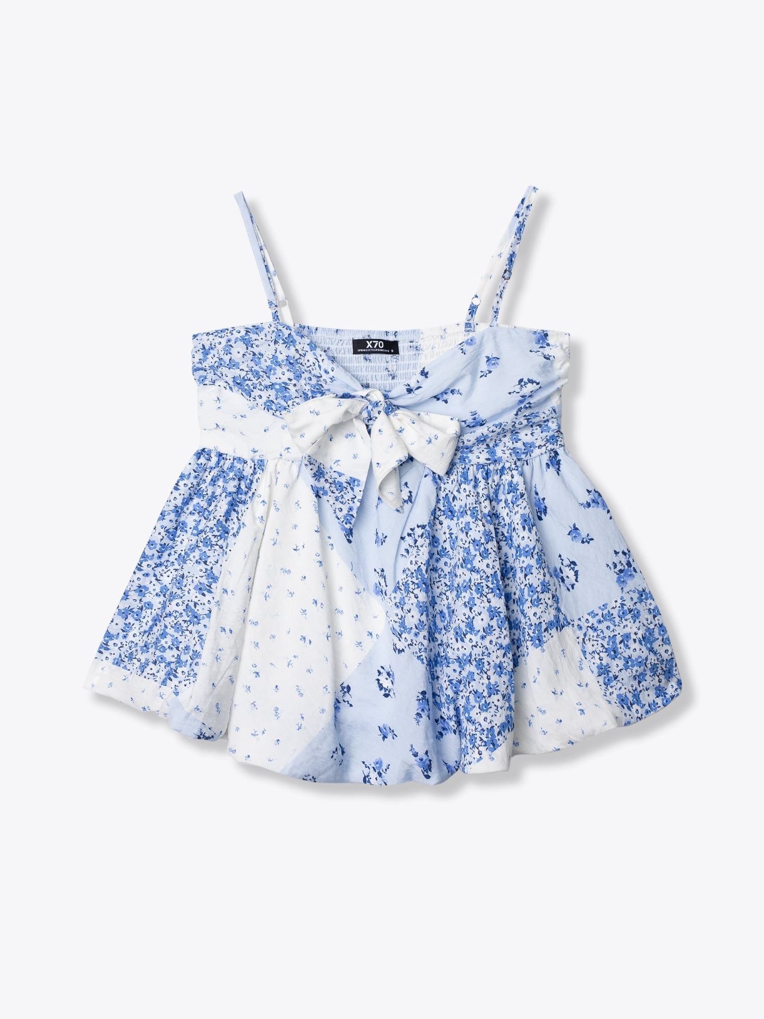 ÁO HAI DÂY NỮ CỘT NƠ COTTON