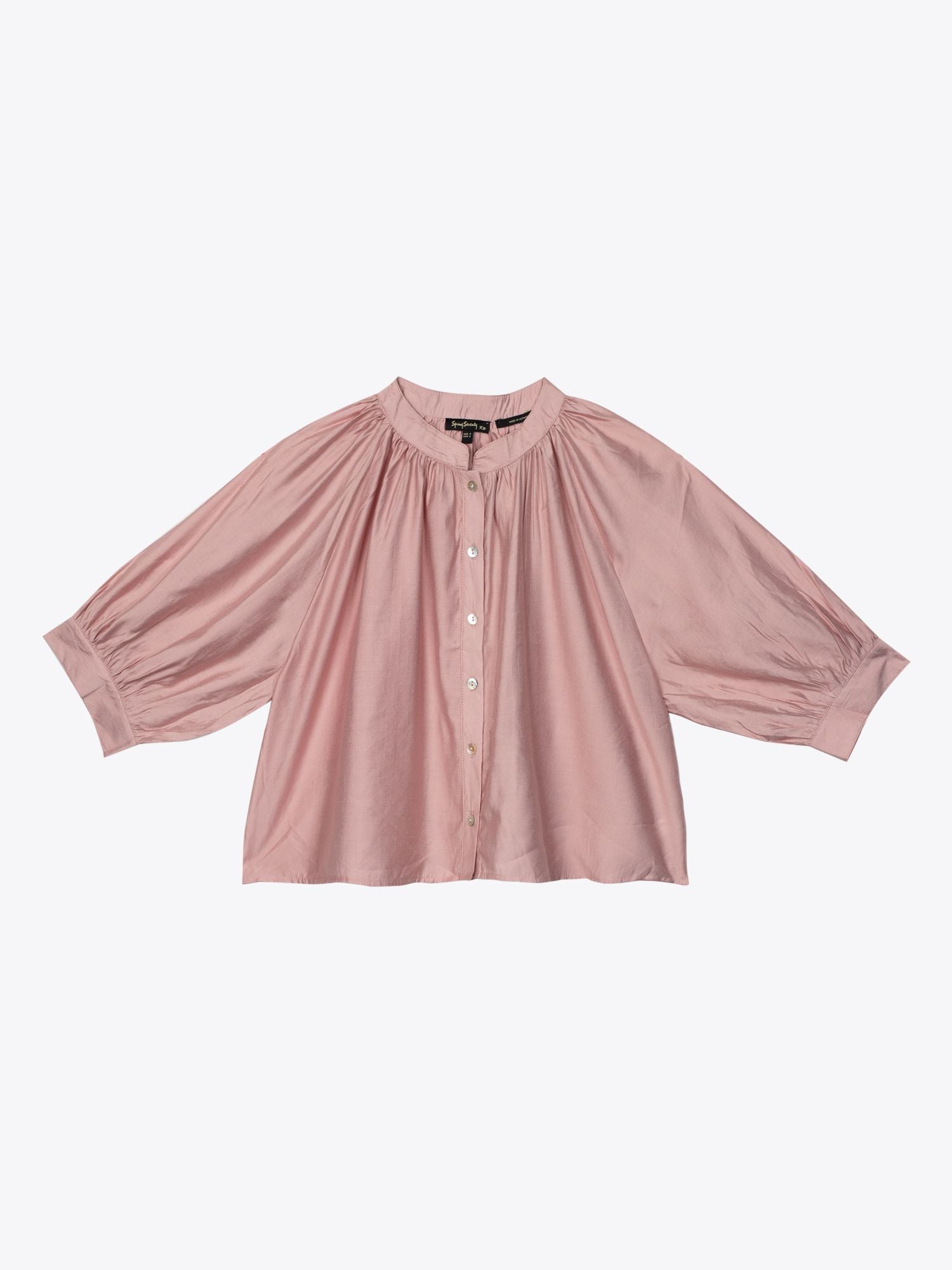 ÁO KIỂU NỮ TAY LỠ CỔ TÀU VOAN LỤA